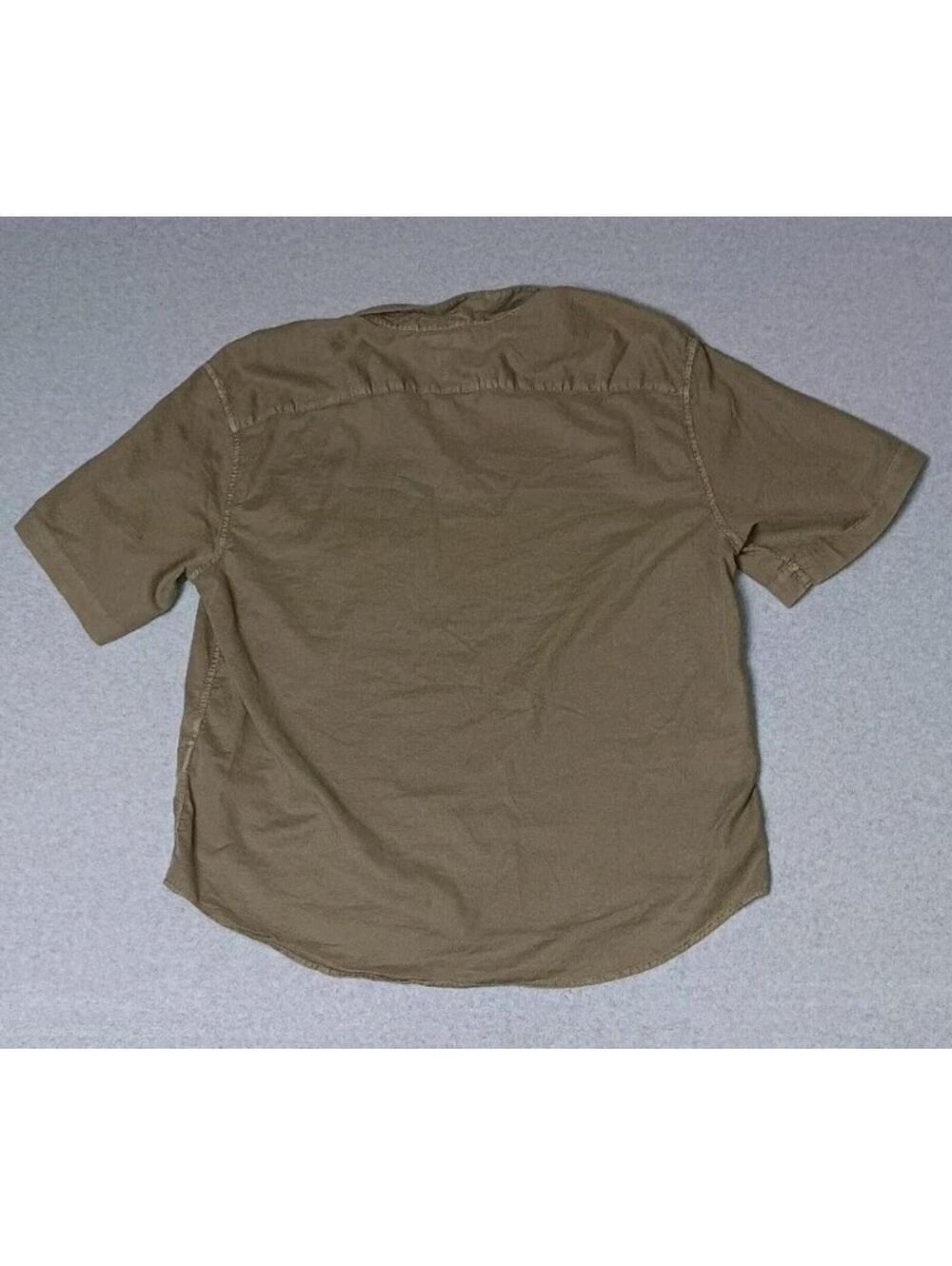 Banana Republic Organic Cotton Relaxed Fit Partial Button Shirt Mens Size Large - Picture 8 of 10